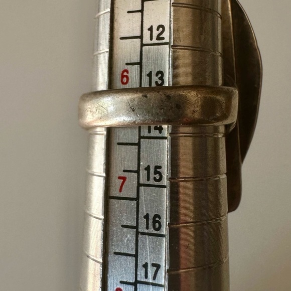 Navajo Ring Vintage Sterling & Jasper Modernist Ring Size 6.5 - Picture 12 of 15